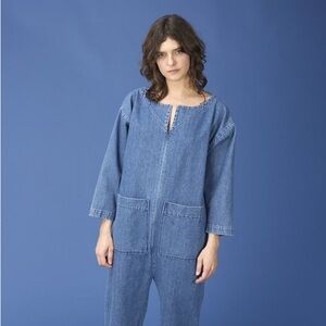 Ilana Kohn Meg Coverall Jumpsuit | Denim | XS | EUC 💙